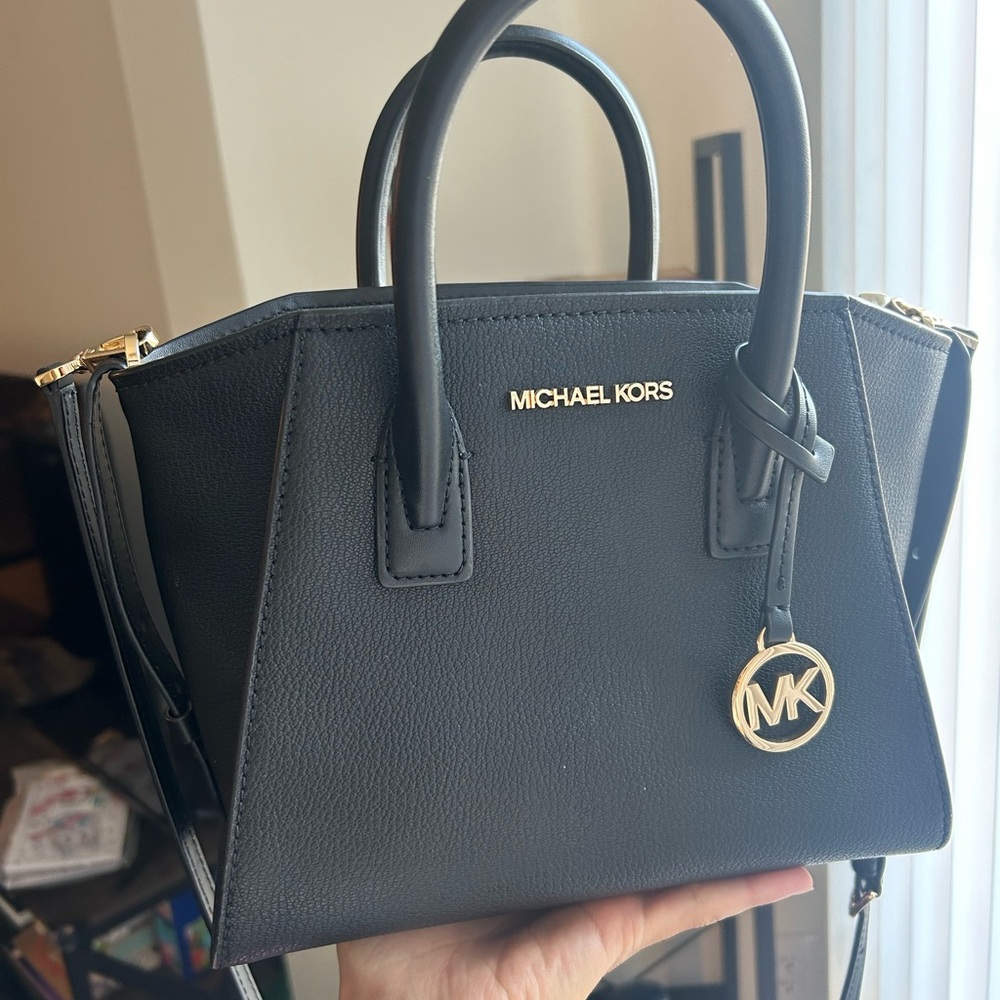 Michael Kors Avril Small Leather Satchel